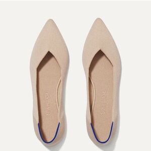 Rothy’s Pointed Toe Flat in Ecru US 6.5